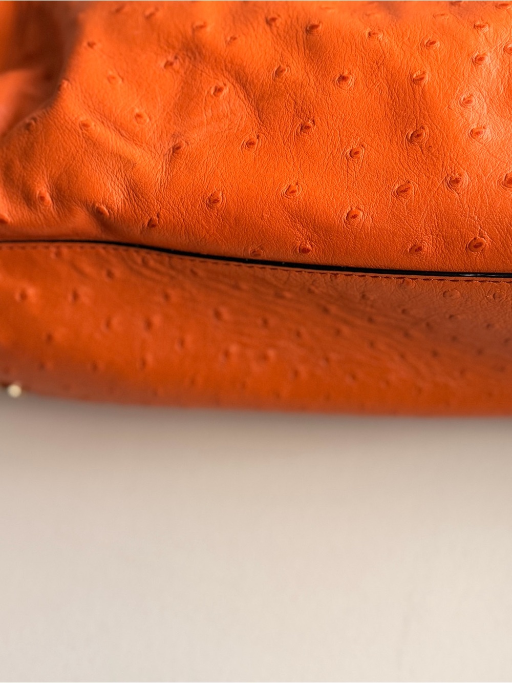 Michael Kors Astrid Bright Orange Leather Tote Satchel with MK Charm - Picture 5 of 10